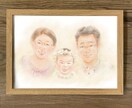 出産祝いにも！想いのこもった似顔絵描きます A4サイズ♪ご自身の手書きメッセージ入りで愛されプレゼントに イメージ2