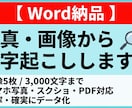 Word納品、画像・写真の文字をデータ化します お手元にある画像や写真を（.docx）で文字起こしします。 イメージ1