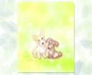 愛するペットちゃんのキラキラ似顔絵をお描きします 柔らかな木漏れ日の中にいる優しい雰囲気の似顔絵をお描きします イメージ4