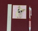 ペットちゃんをミニ色紙に描きます 【アナログ原画】世界で１枚だけの特別な豆色紙 イメージ3