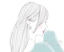 おしゃれな線画アイコンイラスト描きます 顔出しNGな方に♪後ろor横顔の線画イラストです。 イメージ7