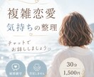 誰にも話せない複雑恋愛のお悩み、チャットで聞きます 恋愛、不倫、誰にも言えないこと、お話ししませんか？ イメージ2