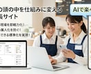 スタッフ教育と日報がラクに！AI店長サイト作ります 店長の頭の中を、みんなで使える！ 教育・確認・日報ひとまとめ イメージ1