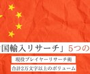 中国輸入リサーチ5極意を教材を教えます 現役セラーの商品リサーチ発掘の型 イメージ1