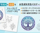 ＡＩ生成のロゴマークデータ化します パスデーターなので、印刷、看板、WEB何でも利用が可能です イメージ1