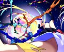 ビビットカラーカッコ可愛い女の子イラストを描きます 可愛いけどカッコイイ、バチバチの彩色イラストが得意です イメージ3