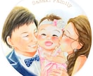 円形の似顔絵/全て額付き！やさしいタッチで描ます 心を込めて円形の似顔絵をお描きします。 イメージ8