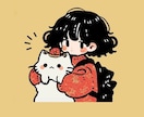 ポップでゆるキャラのイラストを描きます スピード納品！ペア画にもいかがでしょうか イメージ4