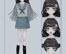TRPGで使える立ち絵制作やキャラデザを行います 表情3種・参考画像のような簡易的なディスプレイ付き イメージ3