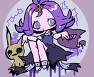 SNSアイコン製作■Y2K風ｲﾗｽﾄになります キュートでちょっとダークな風味のアイコンどうでしょうか! イメージ4
