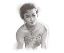 昭和のプロマイド風の似顔絵を描きます リアルなのに手描きのあたたかさ イメージ1