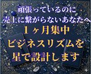 １ヶ月集中！ ビジネスリズムを星で設計します 頑張っているのに売上に繋がらないあなたへ イメージ1