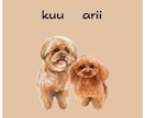 世界で一つのオリジナルキャンバスボード作成します 犬、猫を水彩画タッチでお作りします！ イメージ5