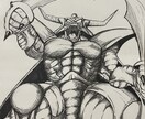 迫力あるモノクロ・漫画風イラスト描きます 力強い線と雰囲気で、印象に残るイラストを描きます イメージ1