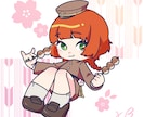 おだんご×制服ちびキャラ描きます 春らしいちびキャラのテンプレイラストです! イメージ3