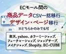 ECモール間の商品データCSV一括移行を承ります ページデザインの移行もできます イメージ1