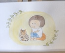 水彩画のふんいき似顔絵を描きます お部屋に飾ったり、贈り物にも♡温かみのある、ふんいき似顔絵♡ イメージ4