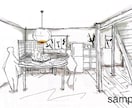 手描きで空間のイメージスケッチ制作いたします 住宅から店舗まで対応可能です！ イメージ6