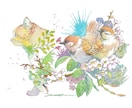 ペット(動物)の似顔絵・一枚絵描きます 植物や風景を織り交ぜた一点物です！ イメージ3
