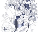 線画で手描き感のあるイラスト描きます 単色でもインパクト大のイラスト イメージ9