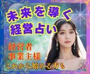 経営者☆事業主様の総合経営占い✨道しるべとなります 経営の方向性☆西洋占星術/タロット/数秘これから起業する方も イメージ2