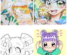 オリジナルキャラ風似顔絵可愛く描きます あなただけのかわいさを見つけて可愛く変身！男性も可能✨ イメージ1