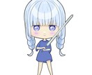 二頭身のデフォルメされた女の子キャラを描きます かわいいを意識してキャラクターを描いてます イメージ2