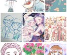 ふんわりほんわかした人物のイラスト描きます 水彩タッチのデジタルイラストお描きします！ イメージ1