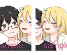 サンプルのようなペアアイコン作成いたします 2枚で2500円です大人数のも作成できます！ イメージ8