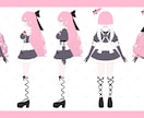 Vtuberキャラデザ～モデリング全て制作します キャラデザ・イラストのみ、配信画面、三面図等のご依頼も可能。 イメージ7