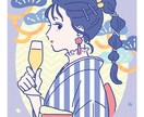 シンプルかわいい人物イラストを描きます やわらかな雰囲気の雑誌風カットです イメージ4