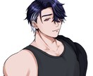 SNS等のアイコン、腰上イラスト描きます かっこいい、かわいい男性をお求めの方へ‼️ イメージ1
