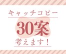 翌日納品！キャッチコピー30案6000円で書きます ほしい言葉、動かす言葉をとにかくいろんな切り口で考えます！ イメージ1
