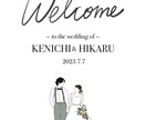 シンプルで目を引くウェルカムボード描きます 世界に一つだけの「お二人らしさ」が伝わるイラスト イメージ5