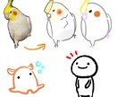かわいいイラストを描きます 手描き風のゆるいイラストです！ イメージ1