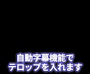 動画30分までのテロップ入れ承ります 自動字幕機能を活用したシンプルなテロップ入れサービス！ イメージ2