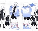 キャラクターデザイン・衣装デザイン作成します 他クリエイター様にご依頼するときの資料にも！ イメージ1
