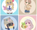 SNS用デフォルメイラスト★アイコン作成します 丸アイコンにピッタリ！丸くて可愛い！イラスト作成します！ イメージ2