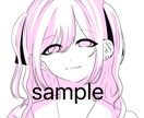 2色でシンプルな可愛いイラストを描きます サンプルのような2色でスッキリとした可愛いイラストを描きます イメージ1