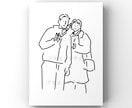 お持ちの画像を　シンプルでおしゃれ　な線画にします シンプルでオシャレ　友達家族記念日カップル結婚等プレゼントに イメージ8