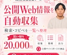 Web情報収集ツールをオーダーメイドで作ります 公開サイトの情報をCSVやシートへ自動整理 イメージ1