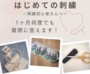 1ヶ月間「何度でも」刺繍の質問に答えます 刺繍をやってみたい方、始めたばかりの方、初心者の方へ イメージ1