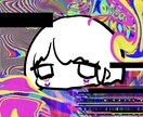 サイケデリックでガツンと目を引く絵を描きます サイケデリックでケミカルな世界観にポップな人物イラスト イメージ1