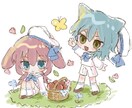 かわいい~SDイラストアイコンを描きます ピンク紫系統のデフォルメイラストが得意です♡ イメージ7
