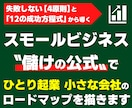 ひとり起業・小さな会社の成長ロードマップを描きます 失敗しない【4原則】と「12の成功方程式」から儲けを最適化！ イメージ1
