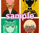 SNSアイコン用バストアップイラスト描きます フラットポップなデフォルメキャラをアイコンに！ イメージ6