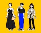 全身イラストスナップお描きします スナップ写真のようにあなたの全身をイラスト化します。 イメージ1