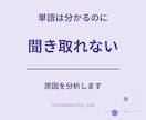 英語が聞き取れない方へ｜原因を特定します 単語は分かるのにリスニングができない方へ イメージ1
