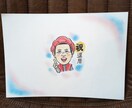 先着3名低価格☆寄せ書きのできる似顔絵描きます 還暦祝い　退職祝い　誕生日祝い　結婚祝い　寄せ書き イメージ1