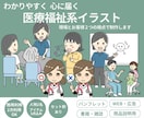 元看護師が医療福祉の伝わるカットイラスト描きます 研修資料 、LP、パンフレット、書籍、投稿などに！ イメージ1